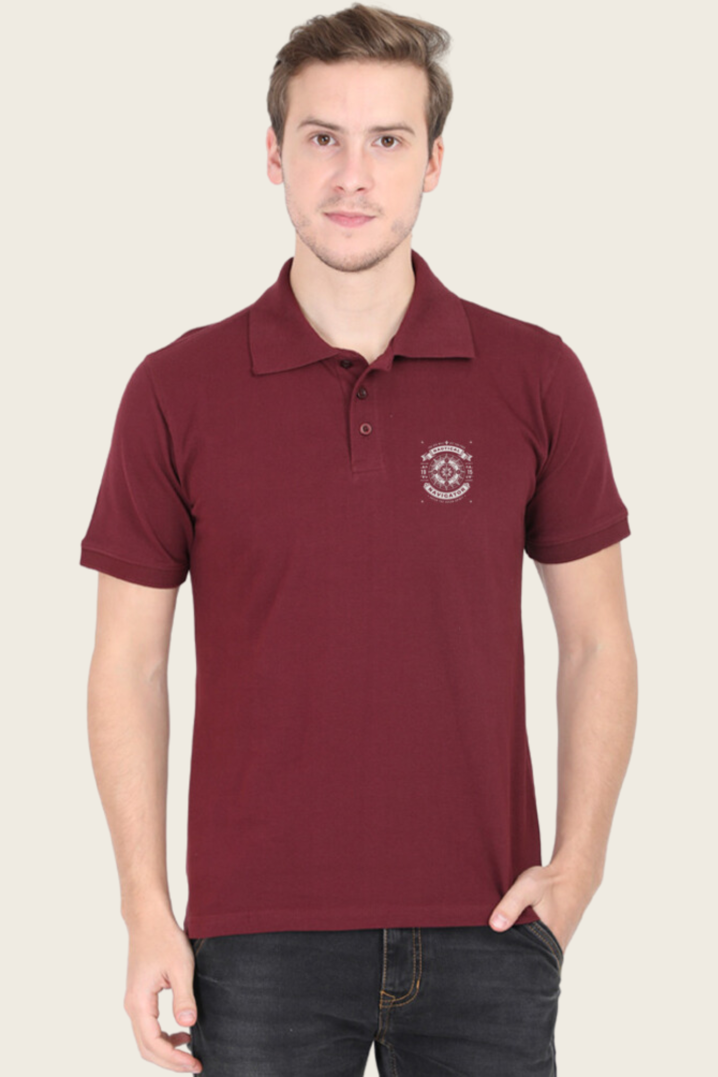 Maroon polo shirt on sale png