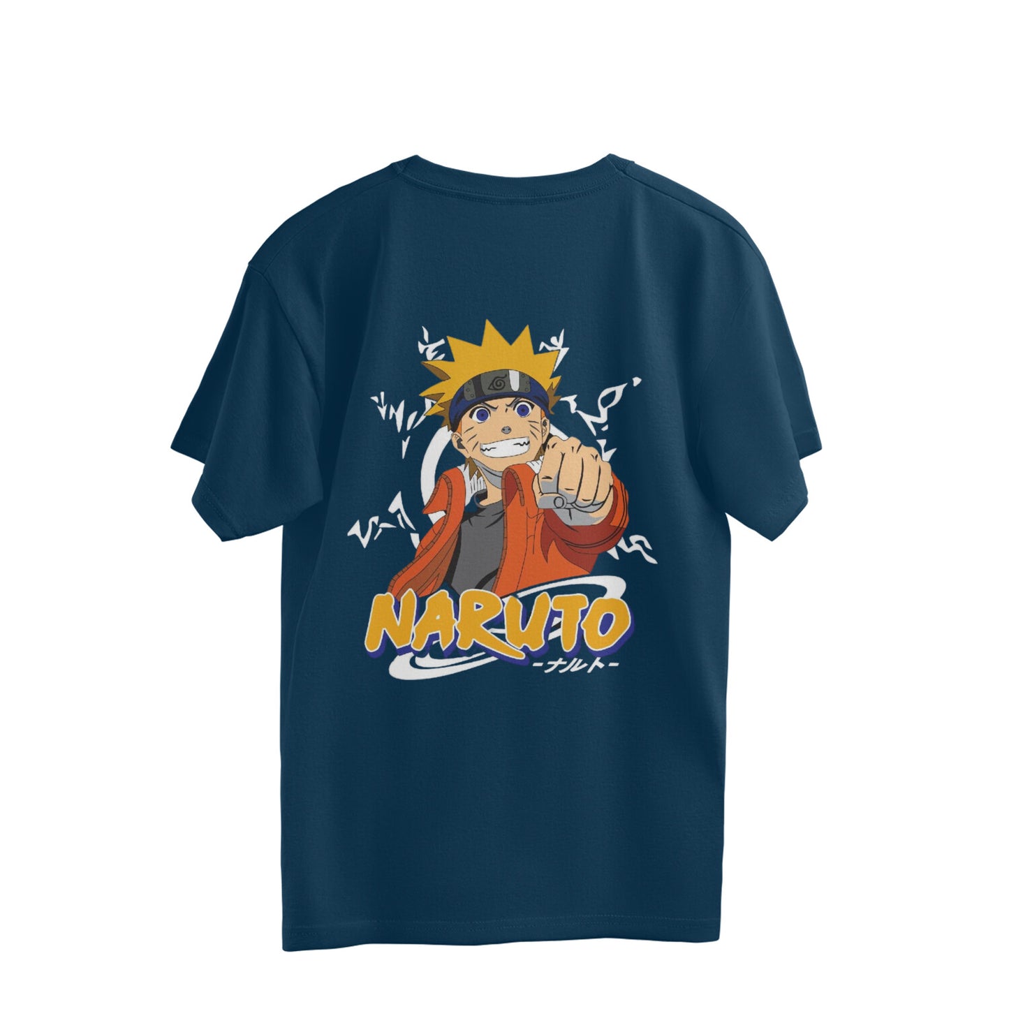 Naruto Leaf Village Pride Unisex Blue Oversized T-Shirt