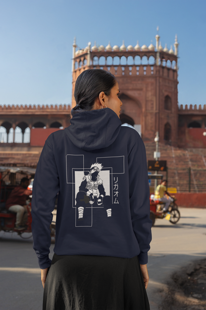 Kakashi Oversized Navy Blue Hoodie