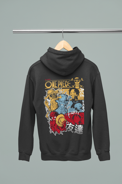 One Piece Anime-Inspired Dark Grey Hoodie