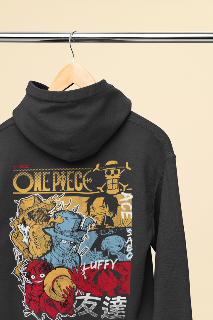 One Piece Anime-Inspired Dark Grey Hoodie