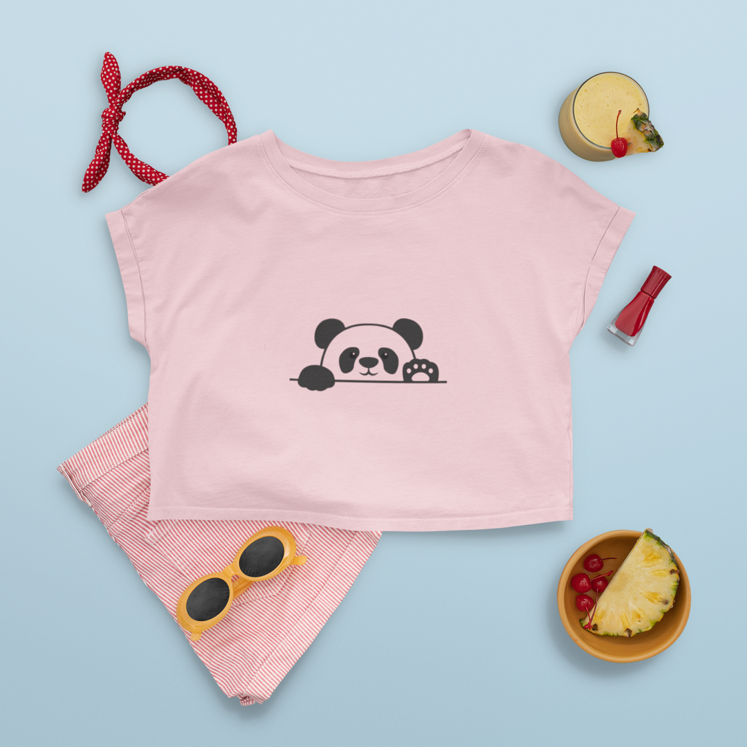 Charming Panda Pink Crop Top