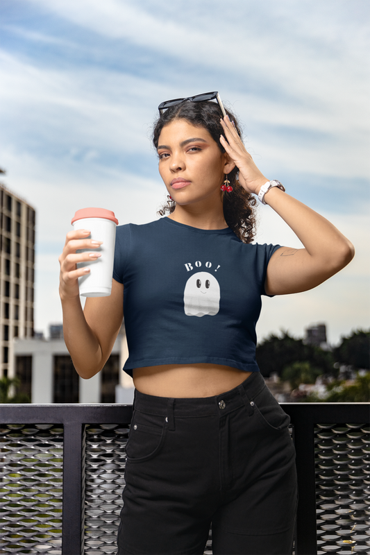 Boo - Cute Ghost Crop Top