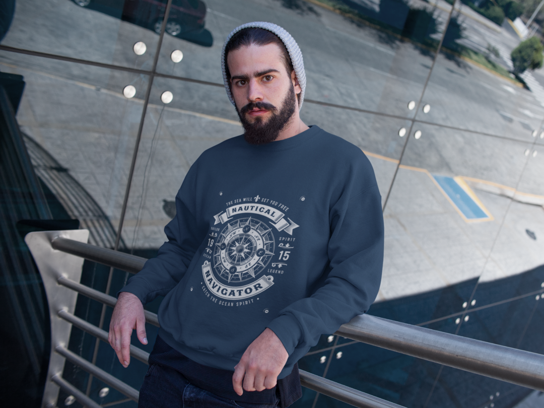 Nautical Navigator (Front) Unisex Sweatshirt