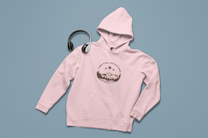 Time for Adventure Light Pink Hoodie