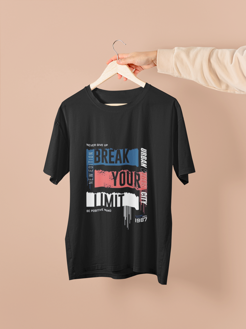 Urban Motivation Unisex Black Oversized T-Shirt