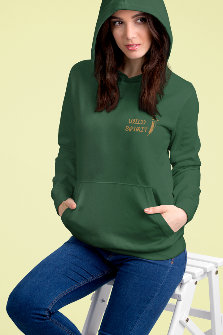 Wild Spirit Olive Green Hoodie