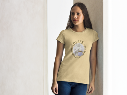 Coffee Cat Beige Women's Classic T-shirt