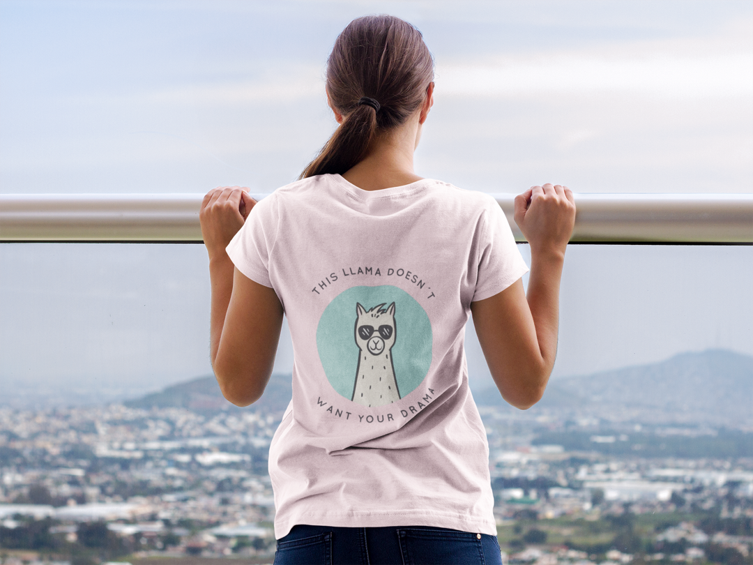 Cool Llama Baby Pink Women's Classic T-shirt