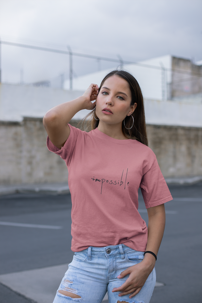 Empowerment Script Women's Dusty Rose Oversized T-Shirt