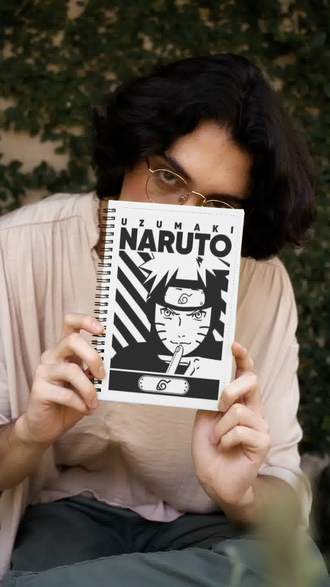 Naruto Black N White Ruled Notebook