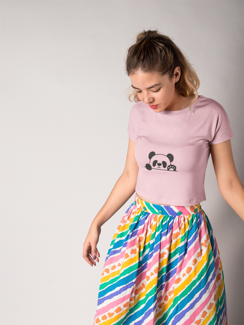 Charming Panda Pink Crop Top