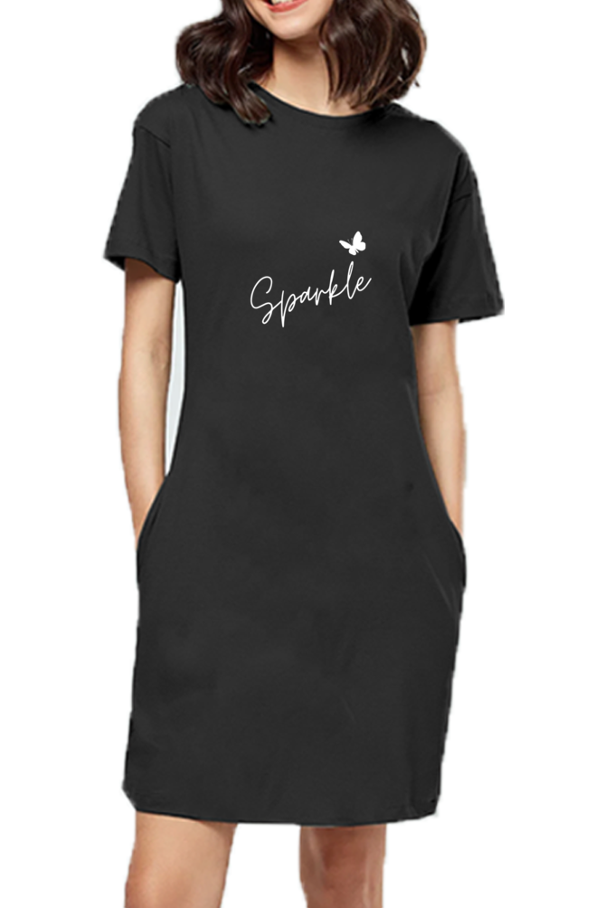 Sparkle Glow in The Dark Women T-Shirt Dress